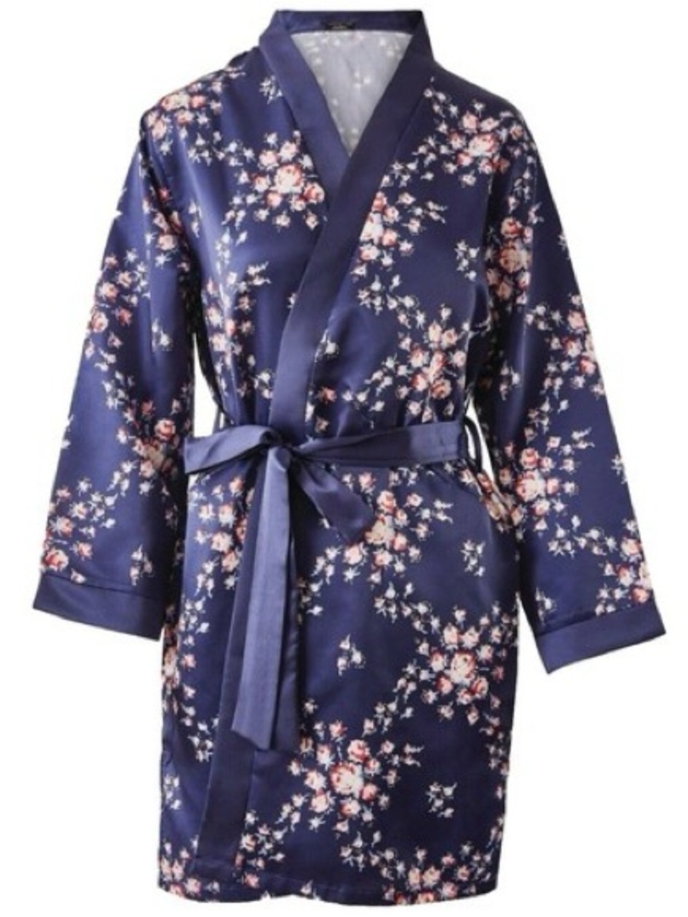 FFF x Morgan Lane blue floral satin robe size s/m